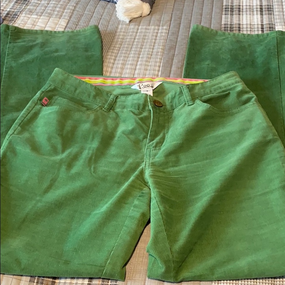 Lilly Pulitzer Green Corduroy Jeans